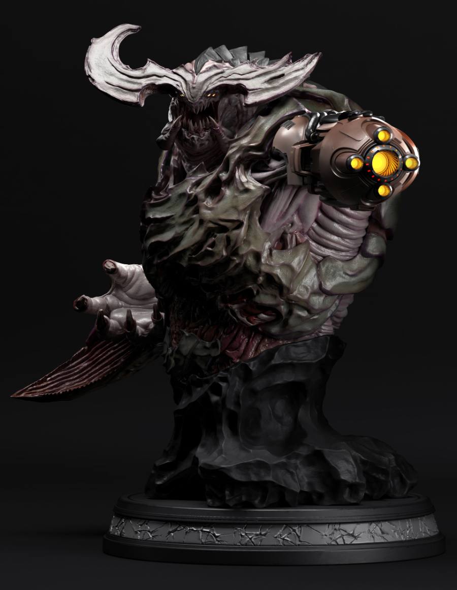 ผลงานนักเรียน: Cyberdemon portrait