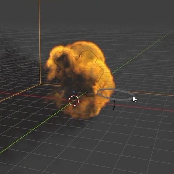 ไฟและควันจาก Fluid simulation